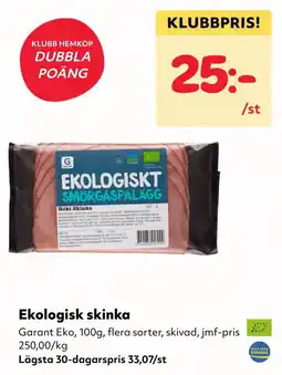 MatArket Garant ekologisk smörgåspålegg erbjuda