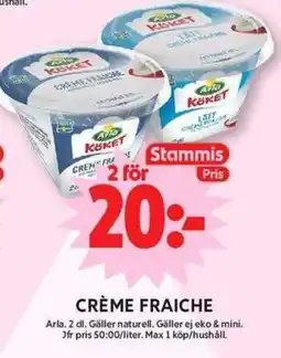 ICA Maxi Arla crème fraiche erbjuda
