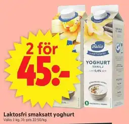ICA Supermarket Valio laktosfri smaksatt yoghurt erbjuda