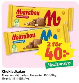Coop Konsum Marabou Chokladkakor erbjuda