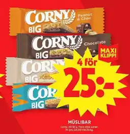 ICA Maxi Corny Müslibar erbjuda