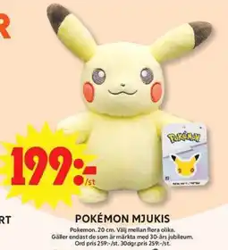 ICA Maxi Pokemon mjukis erbjuda