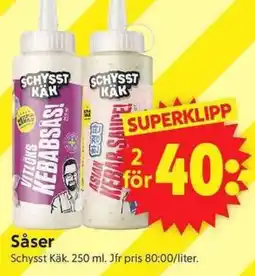 ICA Supermarket Schysst Käk såser erbjuda