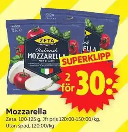 ICA Supermarket Zeta Mozzarella erbjuda