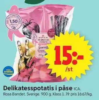 ICA Supermarket Delikatesspotatis i påse erbjuda