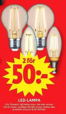 ICA Maxi ICA Led-lampa erbjuda