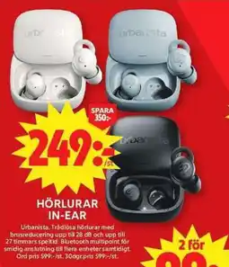 ICA Maxi Urbanista hörnurar in-ear erbjuda