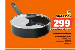 Power Stekpanna med lock erbjuda