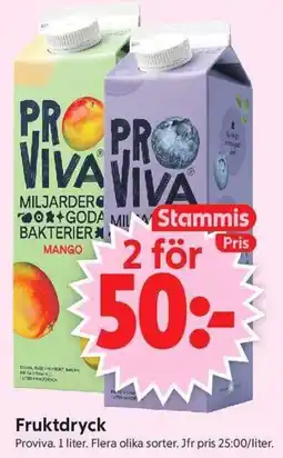 ICA Supermarket Proviva fruktdryck erbjuda