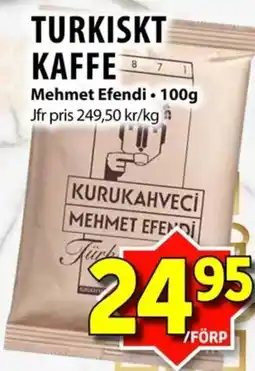 Matvärlden Tensta Mehmet Efendi Turkiskt kaffe erbjuda