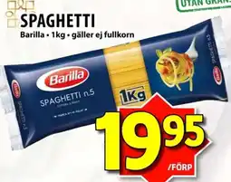 Matvärlden Tensta Barilla spaghetti n.5 erbjuda