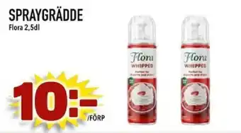 Din Mat Flora spraygrädde erbjuda