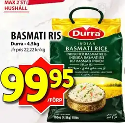 Matvärlden Tensta Durra basmati ris erbjuda