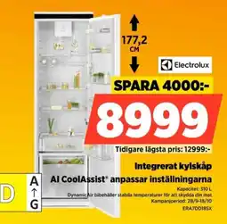 Power Electrolux integrerat kylskåp erbjuda