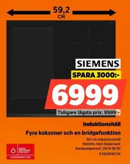 Power Siemens induktionshäll erbjuda