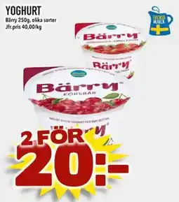 Din Mat Bärry yoghurt erbjuda