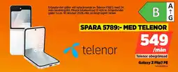 Power telenor galaxy z flip7 fe erbjuda