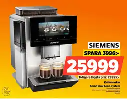 Power Siemens kaffemaskin smart dual bean-system erbjuda