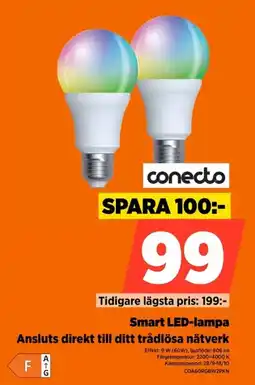Power conecto smart led-lampa erbjuda