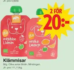 Matöppet Klämmisar erbjuda