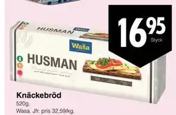 Matöppet Knäckebröd erbjuda