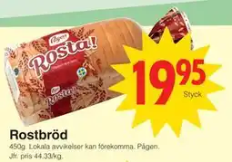 Matöppet Rostbröd erbjuda