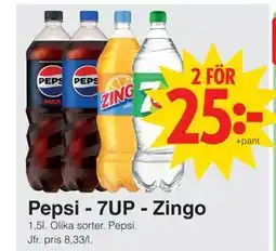 Matöppet Pepsi - 7UP - Zingo erbjuda
