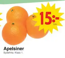 Matöppet Apelsiner erbjuda