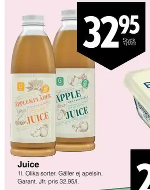 Matöppet Juice erbjuda
