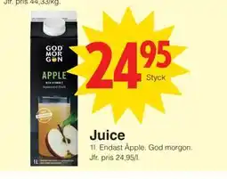Matöppet Juice erbjuda