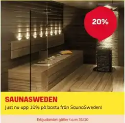 Byggmax Saunasweden erbjuda