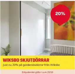 Byggmax Wiksbo skjutdörrar erbjuda