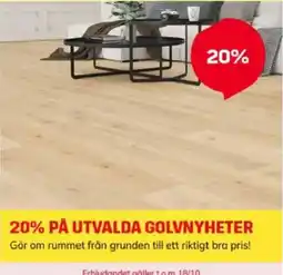 Byggmax Utvalda golvnyheter erbjuda