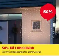 Byggmax Ljusslinga erbjuda