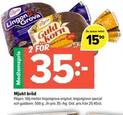 Coop Extra Mjukt bröd, Medlemspris erbjuda