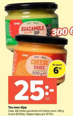 Coop Extra Tex-mex dipp erbjuda