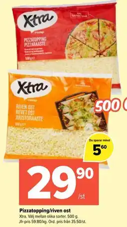 Coop Extra Pizzatopping/riven ost erbjuda