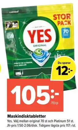 Coop Extra Maskindisktabletter erbjuda