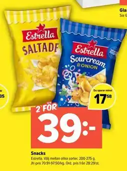 Coop Extra Snacks erbjuda