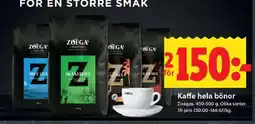 ICA Supermarket Zoegas Kaffe Hela Bönor erbjuda