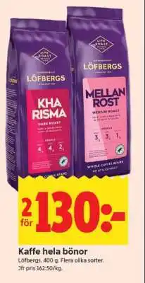 ICA Supermarket KAFFE HELA BÖNOR erbjuda