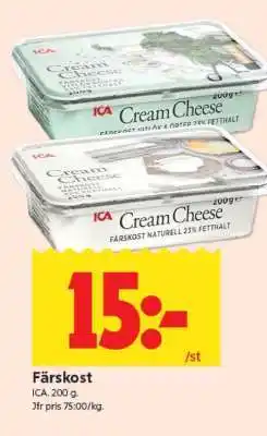 ICA Supermarket Färskost erbjuda