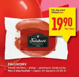 Willys Falukorv erbjuda