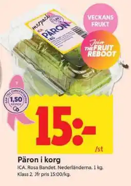ICA Supermarket PÄRON I KORG erbjuda