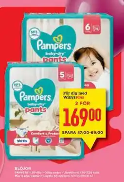 Willys Pampers Baby-Dry Pants erbjuda