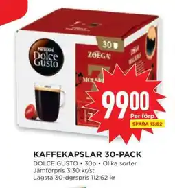 Willys KAFFEKAPSLAR 30-PACK erbjuda