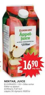 Willys Nektar, Juice erbjuda