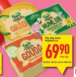 Willys Arla Family Cheese erbjuda