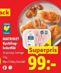 Lidl Matriket Kycklingbröstfilé erbjuda