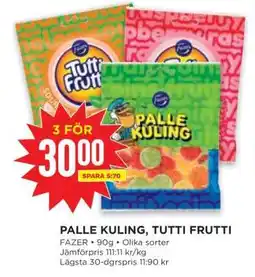 Willys PALLE KULING, TUTTI FRUTTI erbjuda